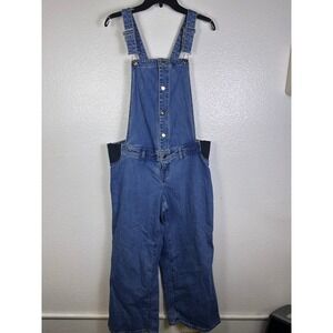 Isabel by Ingrid & Isabel Maternity Wide Leg Overalls Medium Wash Denim Size 10